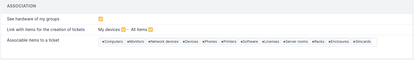 Associations permissions
