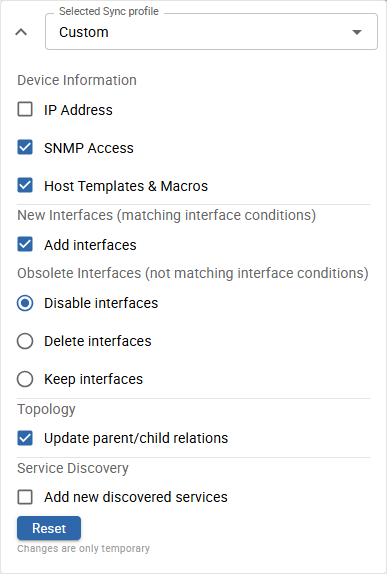 Customize Sync Profile