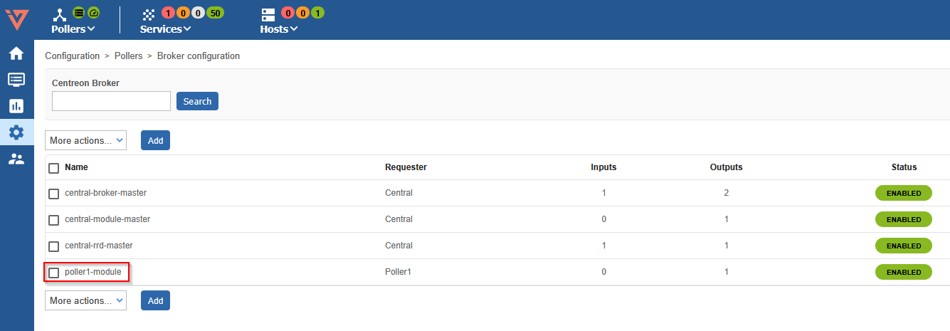 Broker configuration