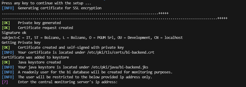 Readonly db user