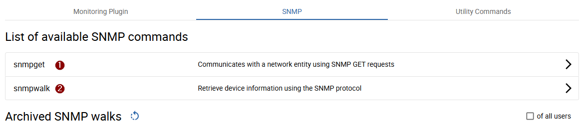 SNMP commands